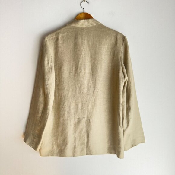 Zara Classic Beige 100% Linen Blazer Menswear Style M - Picture 6 of 6